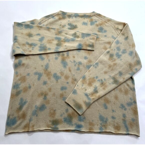 Adrian Cashmere Dragon Tie Dye Sweater in Tan - Picture 2 of 3